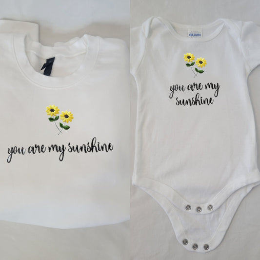 Matching Set - You Are My Sunshine - Adult & Baby